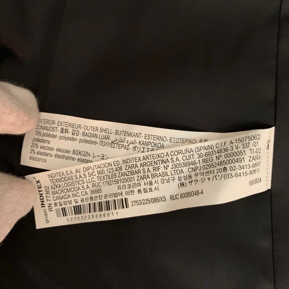 Zara NWOT Brown Black Houndstooth Frock Coat Dress - Picture 9 of 11